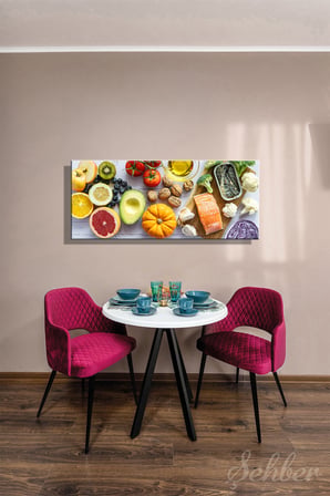 Panoramik Yatay Kanvas Tablo Tekli Lokanta Kafe Restoran Mutfak Sağlıklı Yaşam Beslenme 1306