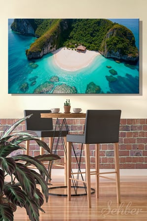 Panoramik Yatay Kanvas Tablo Tekli Salon Mutfak Yatak Odası Ofis Tayland Maya Bay 1421