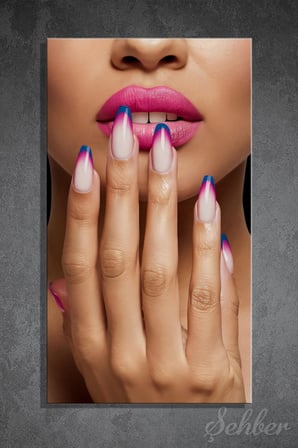 Panoramik Dikey Kanvas Tablo Tekli Kuaför Güzellik Salonu Makyaj Nail Art Manikür 1436