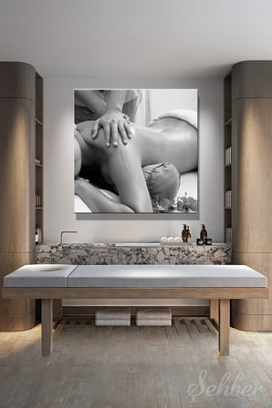 Kanvas Tablo Kare Tekli  Güzellik Salonu Spa Merkezi Sauna Sırt Masajı 1441