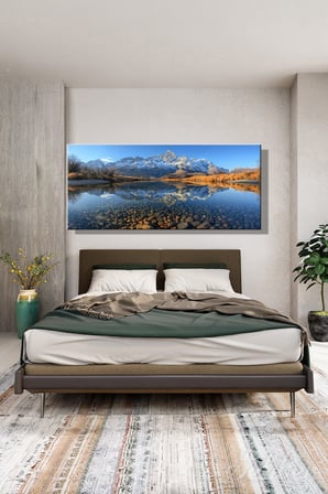 Panoramik Yatay Kanvas Tablo Tekli Salon  Yatak Odası Ofis Schwabacher Landing Manzara 1474