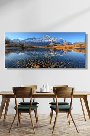 Panoramik Yatay Kanvas Tablo Tekli Salon  Yatak Odası Ofis Schwabacher Landing Manzara 1474