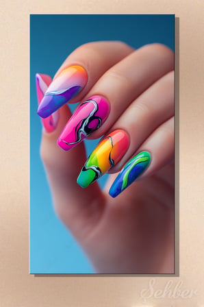 Panoramik Dikey Kanvas Tablo Tekli Kuaför Güzellik Salonu Makyaj Nail Art Manikür 1490