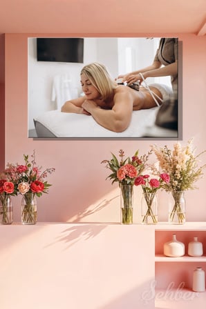 Dekoratif Yatay Kanvas Tablo Tekli Güzellik Salonu Spa Merkezi Anti-selülit Masajı 1492