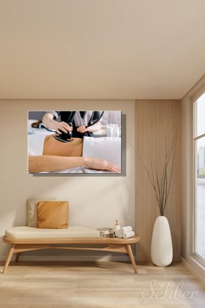 Dekoratif Yatay Kanvas Tablo Tekli Estetik Kliniği Güzellik Merkezi Ultrasonik Kavitasyon 1518