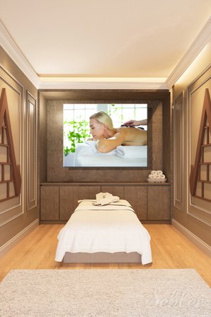 Kanvas Tablo Yatay Tekli  Spa Merkezi Masaj Salonu Güzellik Merkezi Rahtlatıcı Sırt Masajı 1591