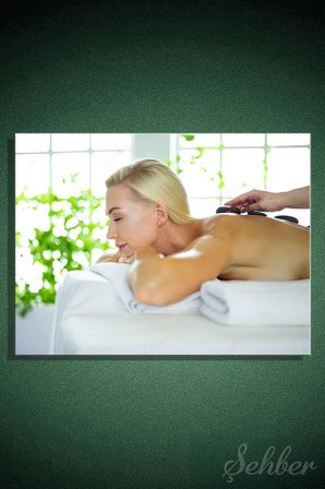 Kanvas Tablo Yatay Tekli  Spa Merkezi Masaj Salonu Güzellik Merkezi Rahtlatıcı Sırt Masajı 1591