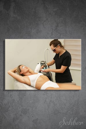 Dekoratif Dikey Kanvas Tablo Tekli Estetik Kliniği Güzellik Merkezi IPL Fotoepilasyon 1625