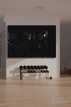 Dekoratif Yatay Kanvas Tablo Tekli Spor Salonu Fitness Eğitimi Egzersiz Yapan Kadın 1656