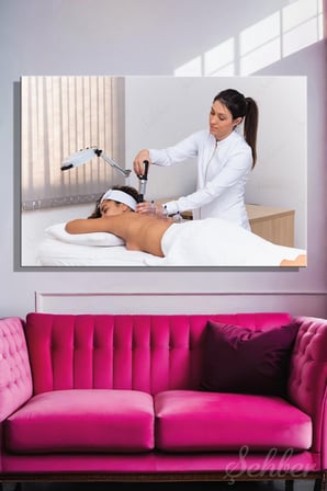 Kanvas Tablo Yatay Tekli  Spa Merkezi Masaj Salonu Alternatif Tıp Merkezi Sırt Kupa Terapisi 1673