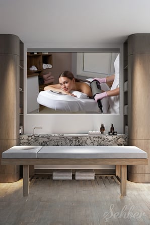 Kanvas Tablo Yatay Tekli  Spa Merkezi Masaj Salonu Endosfer Terapisi Uygulaması 1763