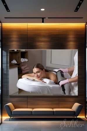 Kanvas Tablo Yatay Tekli  Spa Merkezi Masaj Salonu Endosfer Terapisi Uygulaması 1763
