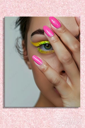Dekoratif Dikey Kanvas Tablo Tekli Kuaför Güzellik Salonu Makyaj Nail Art Manikür Kadın Portre 1811