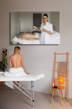 Kanvas Tablo Yatay Tekli  Alternatif Tıp Güzellik Merkezi Klinik Sırta Kupa Çekme Hacamat 1844