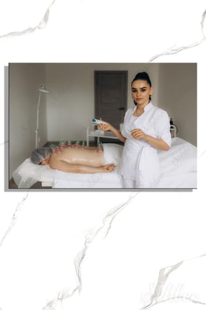 Kanvas Tablo Yatay Tekli  Alternatif Tıp Güzellik Merkezi Klinik Sırta Kupa Çekme Hacamat 1844