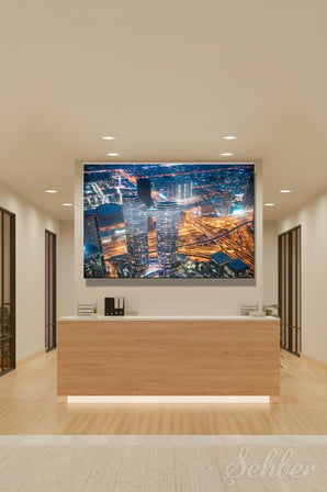 Dekoratif Yatay Kanvas Tablo Tekli Ev Kafe Ofis Dubai Address Sky View Oteli Gece Manzarası 2056