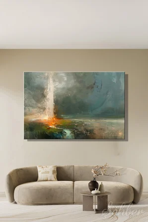 Yatay Kanvas Tablo Tekli Ev Ofis Ivan Grozdanovski Harbor of Destroyed Dreams Bay of Redemption