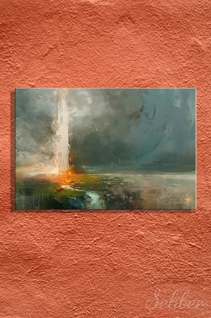 Yatay Kanvas Tablo Tekli Ev Ofis Ivan Grozdanovski Harbor of Destroyed Dreams Bay of Redemption