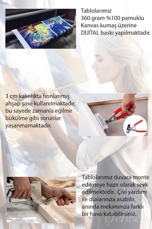 Panoramik Yatay Kanvas Tablo Tekli Psikolog Psikoterapi Psikiyatri Merkezi Zihnin Karmaşıklığı 2252
