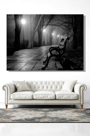 Dekoratif Yatay Kanvas Tablo Tekli Ev Kafe Ofis Ilias Nikoloulis Foggy Day Siyah Beyaz Fotoğraf 2304