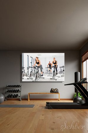 Yatay Kanvas Tablo Tekli Spor Salonu Fitness Eğitimi Egzersiz Kondisyon Bisikleti Kardiyo 2309