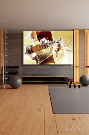 Kanvas Tablo Yatay Tekli Spor Salonu Fitness Eğitimi Egzersiz Ağırlık Çalışması 2313