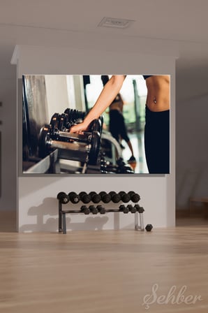 Yatay Kanvas Tablo Tekli Spor Salonu Fitness Eğitimi Egzersiz Spor Salonu Dambıl 2322