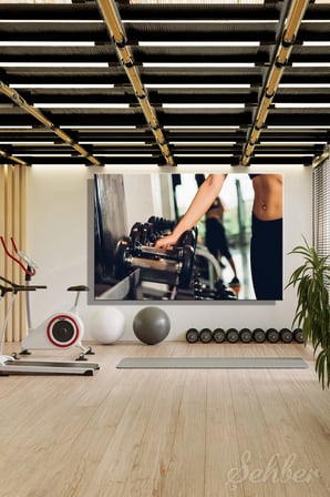 Yatay Kanvas Tablo Tekli Spor Salonu Fitness Eğitimi Egzersiz Spor Salonu Dambıl 2322