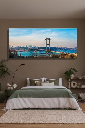Panoramik Yatay Kanvas Tablo Tekli Ev Kafe Ofis 15 Temmuz Şehitler Köprüsü Manzara 2338