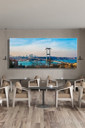 Panoramik Yatay Kanvas Tablo Tekli Ev Kafe Ofis 15 Temmuz Şehitler Köprüsü Manzara 2338