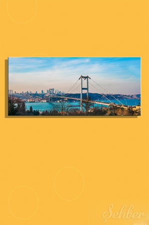 Panoramik Yatay Kanvas Tablo Tekli Ev Kafe Ofis 15 Temmuz Şehitler Köprüsü Manzara 2338