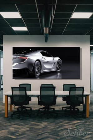 Kanvas Tablo Panoramik Yatay Tekli Ev Kafe Ofis Mercedes-AMG Gümüş Rengi Spor 2341