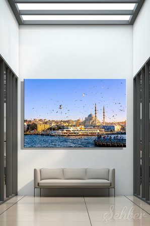 Kanvas Tablo Yatay Tekli Ev Kafe Ofis İstanbul Eminönü Yeni Cami Valide Sultan Camii 2394