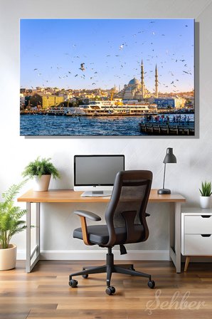 Kanvas Tablo Yatay Tekli Ev Kafe Ofis İstanbul Eminönü Yeni Cami Valide Sultan Camii 2394