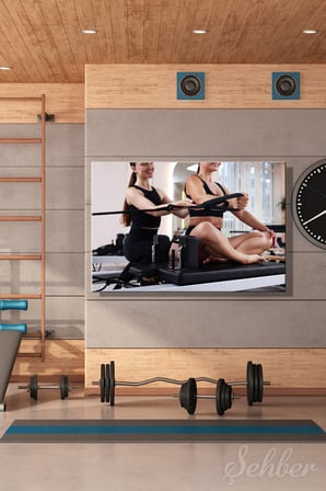 Kanvas Tablo Yatay Tekli Spor Salonu Fitness Eğitimi Egzersiz Aletli Plates Dersi 2426