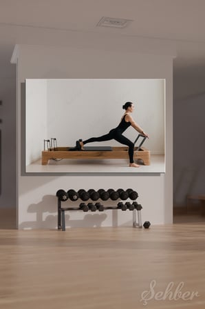 Yatay Kanvas Tablo Tekli Spor Salonu Fitness Eğitimi Plates Reformer Egzersizi 2434