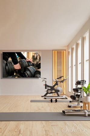 Yatay Kanvas Tablo Tekli Spor Salonu Fitness Eğitimi Dambıl Ağırlık Egzersiz 2438