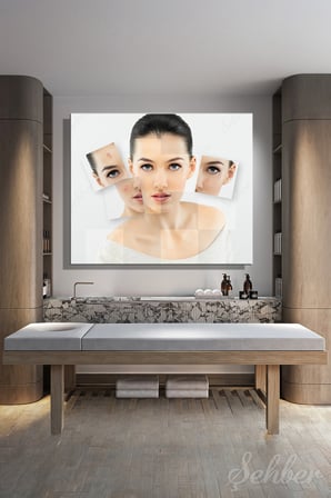 Dekoratif Yatay Kanvas Tablo Tekli Kuaför Güzellik Salonu Makyaj Nail Art Dermatolojik Hizmetler 2447