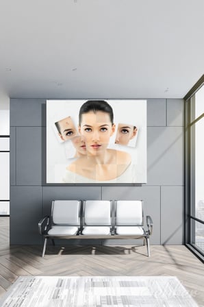 Dekoratif Yatay Kanvas Tablo Tekli Kuaför Güzellik Salonu Makyaj Nail Art Dermatolojik Hizmetler 2447