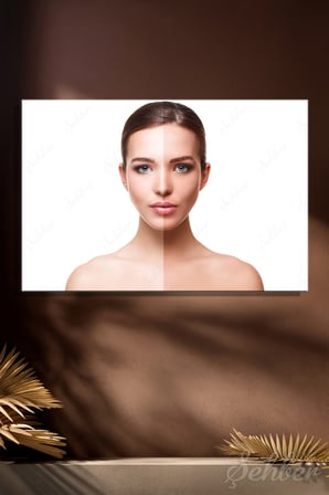 Yatay Kanvas Tablo Tekli Kuaför Güzellik Salonu Makyaj Nail Art Bronzlaşma Cilt Bakımı 2457