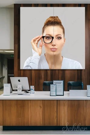 Kare Kanvas Tablo Tekli Göz Doktoru Optik Poliklinik Hastane Multifokal Kontakt Lens 2472