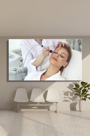 Panoramik Yatay Kanvas Tablo Tekli Güzellik Merkezi Gözenek Arındırma Uygulamaları 2482