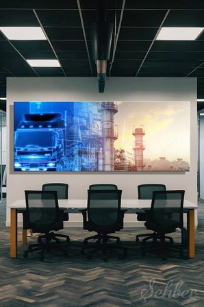 Panoramik Yatay Kanvas Tablo Tekli İnşaat Gyo Mimarlık  Sürdürülebilir Enerji Konsepti 2555