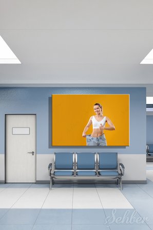 Kanvas Tablo Yatay Tekli  Güzellik Merkezi Klinik Diyetisyen Kilo Verme Temalı Kadın Fotoğraf 2577
