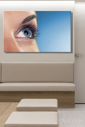 Yatay Kanvas Tablo Tekli Göz Doktoru Poliklinik Hastane Göz Sağlığı Makro İris Fotoğrafı 2608