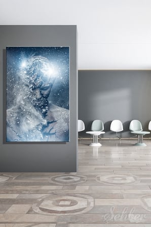 Kare Kanvas Tablo Tekli Psikoterapi ArtzFolio Man With Conceptual Spiritual Body Art 2615