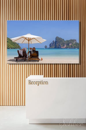 Kanvas Tablo Yatay Tekli Ev Kafe Ofis Tayland Phi Phi Adası Sahilinde Dinlenen Bir Çift 2632