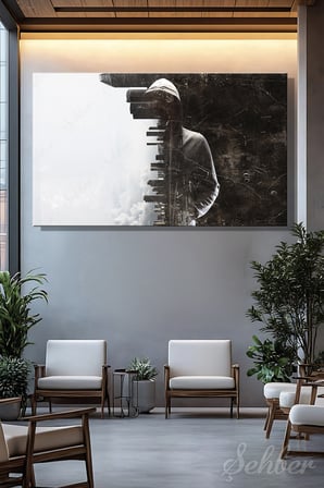 Yatay Kanvas Tablo Tekli Ev Kafe Ofis Sergey Nivens Fotoğraf Modern Şehir Silüeti Karma Teknik 2663