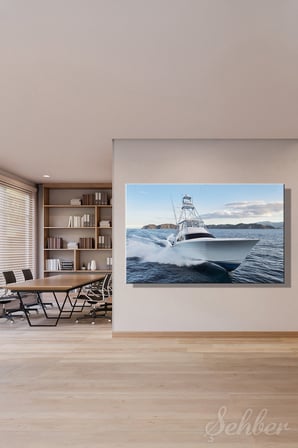 Kanvas Tablo Yatay Tekli Ev Kafe Ofis Beyaz Renkli Geniş Viking Sportfishing Boat 2732