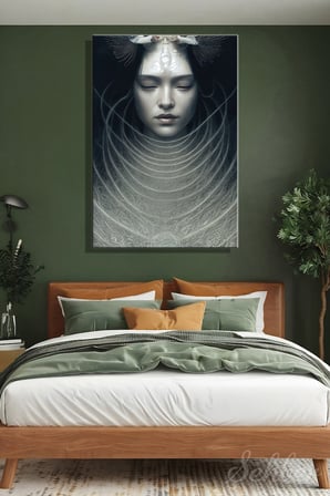 Kanvas Tablo Dikey Tekli Ev Kafe Ofis Joorkan Epic Portrait Beautiful Angel Mysterious Holy 2753